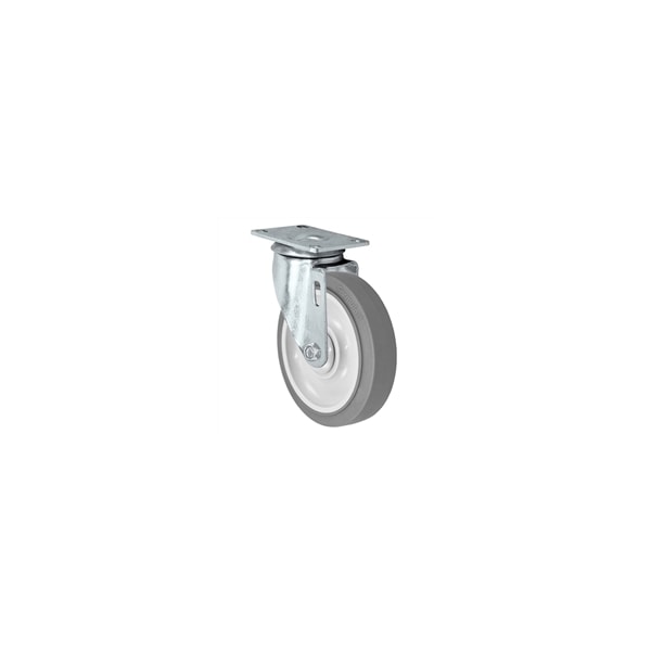 5"x1.25" Light Duty TPR FX Formula XS Rubber Wheel, Swivel Caster -